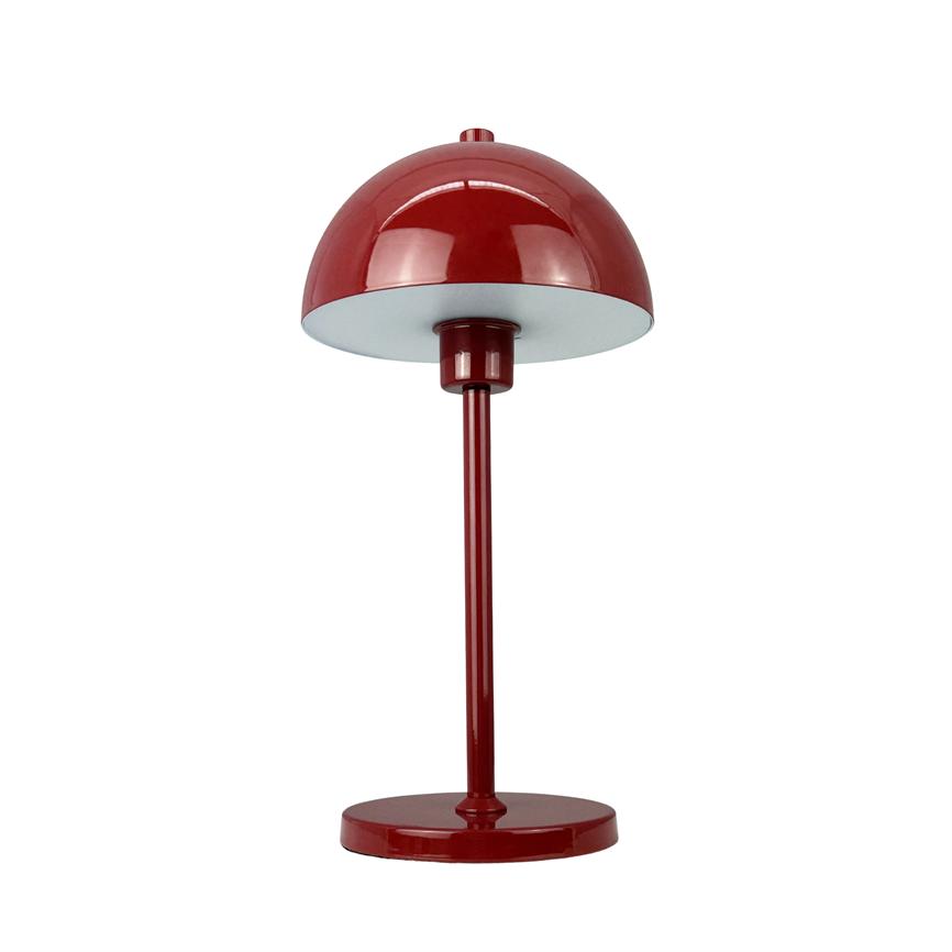 Dyberg Larsen Borås bordlampe oppladbar mørkerød