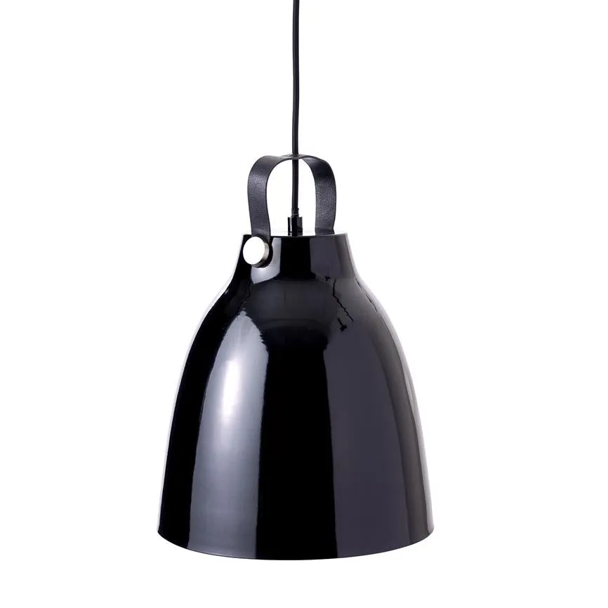 Dyberg Larsen Copenhagen pendel svart 19,5 cm skinn