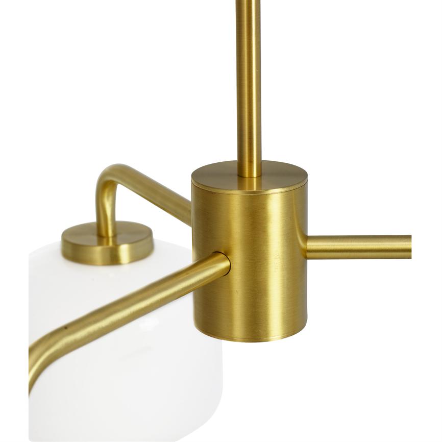 Dyberg Larsen Arp lysekrone opal messing 3-skjerm