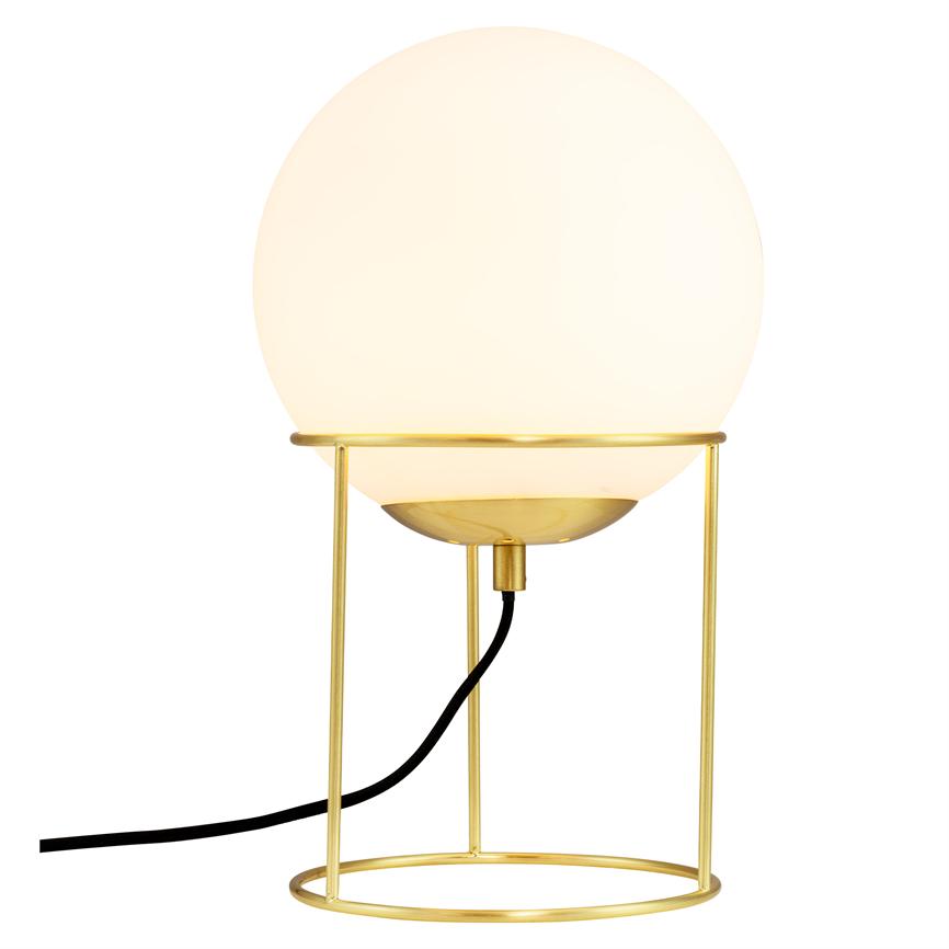 Dyberg Larsen Madrid bordlampe messing opalglass