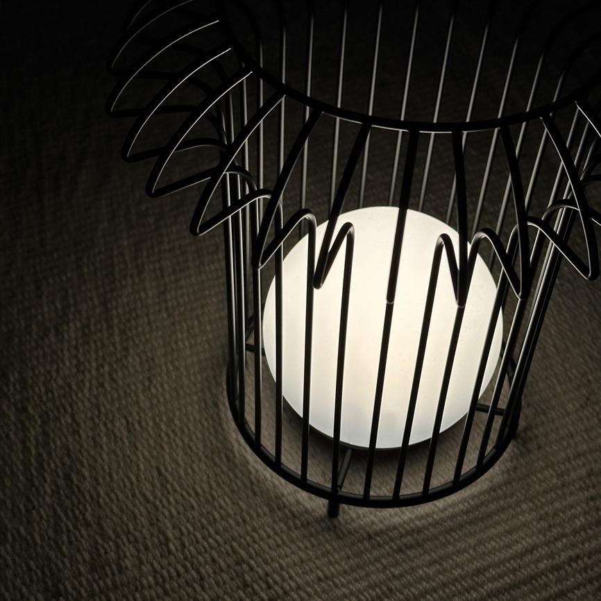 Dyberg Larsen Basket Lantern lykt svart oppladbar