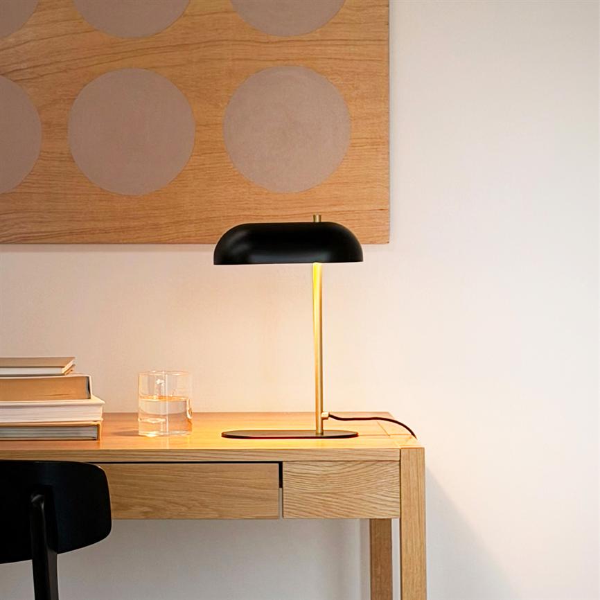 Dyberg Larsen Arch Mini bordlampe sort messing G9