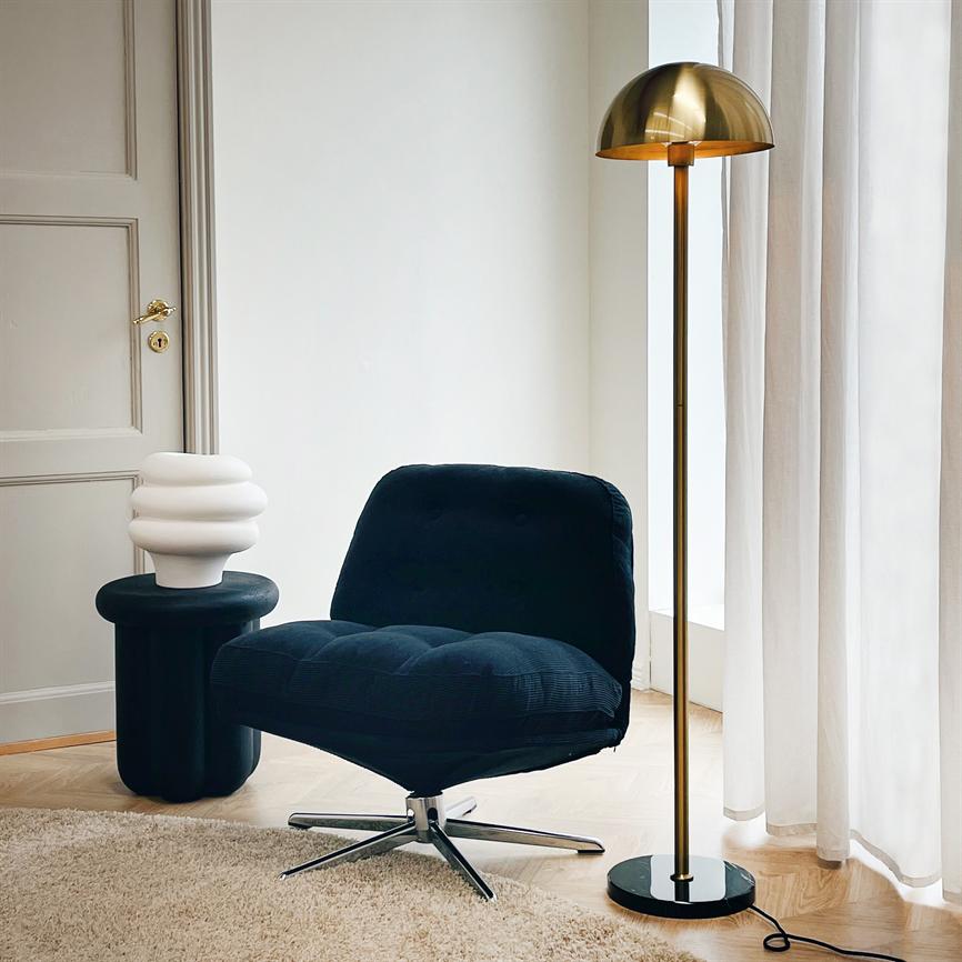 Dyberg Larsen Menton gulvlampe messing marmor