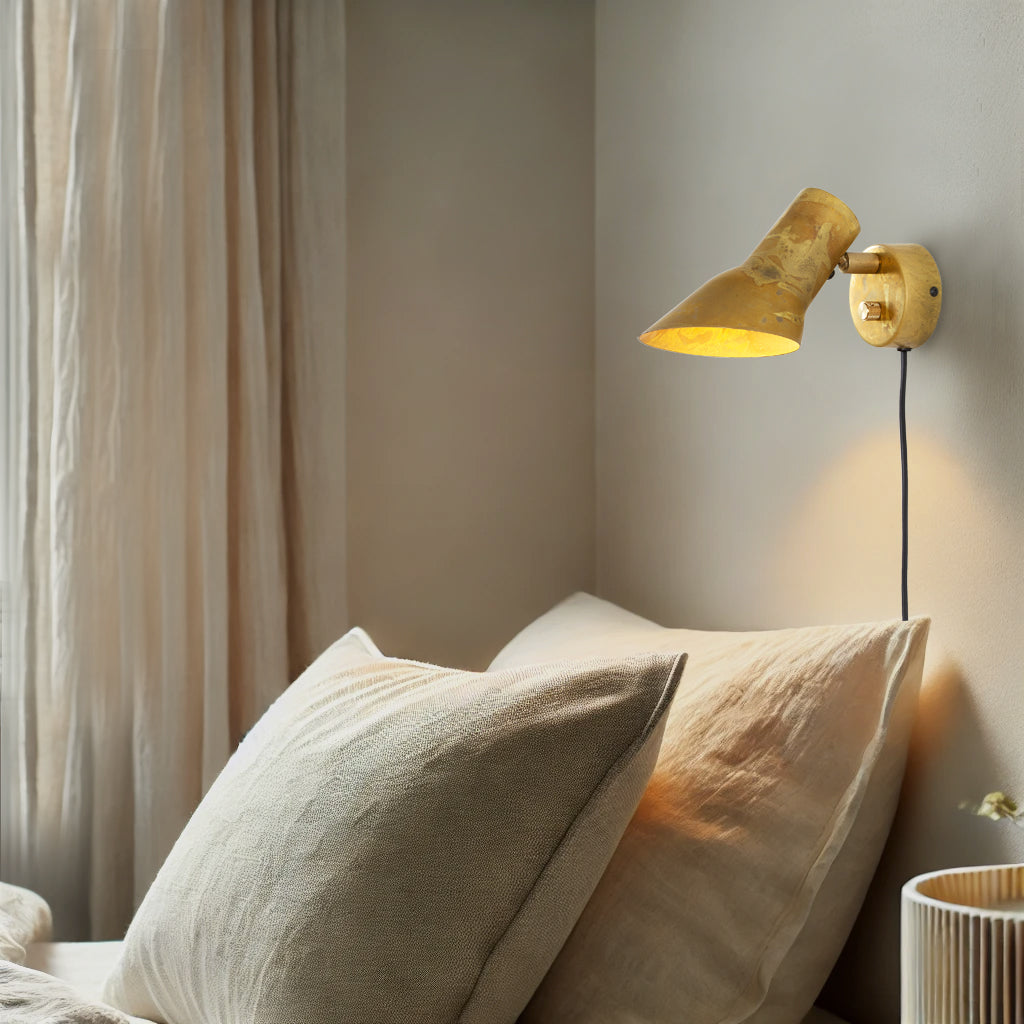 Zlamp Q10 431 vegglampe messing med dimmer