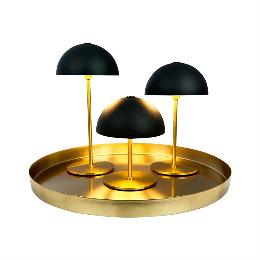 Dyberg Larsen Along LED Mini bordlampe 3-pk svart/messing