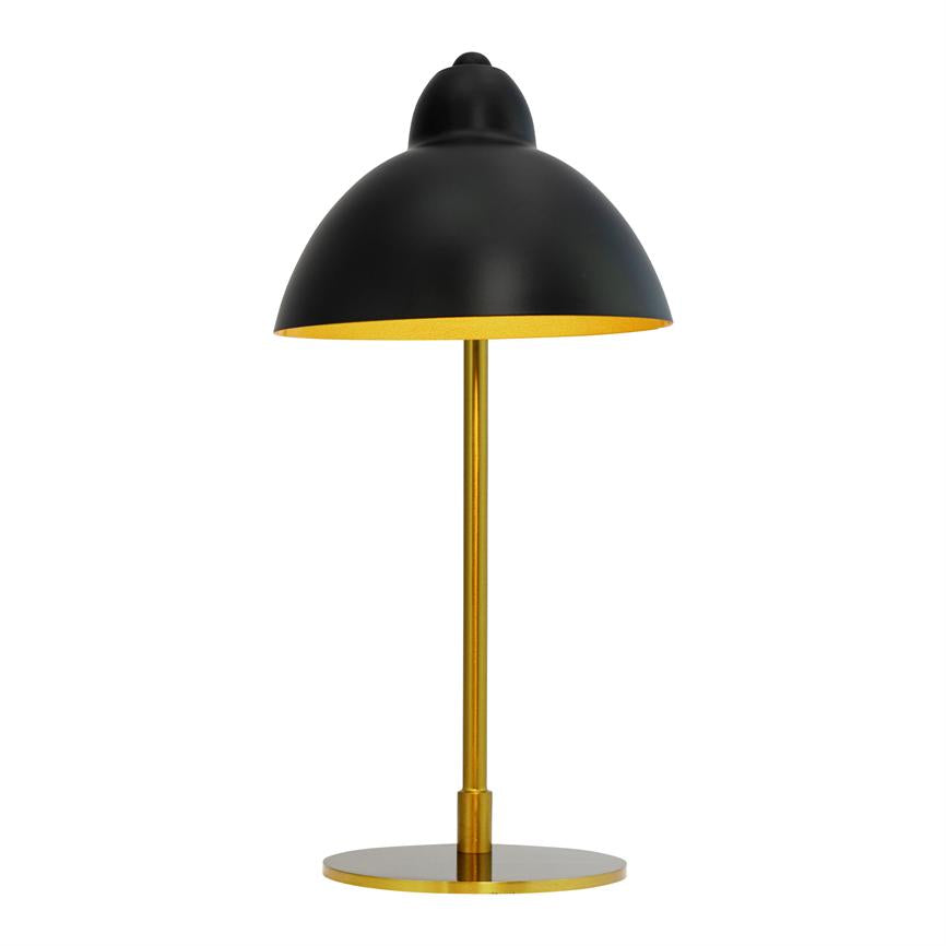 Dyberg Larsen Futura bordlampe sort/messing metallskjerm