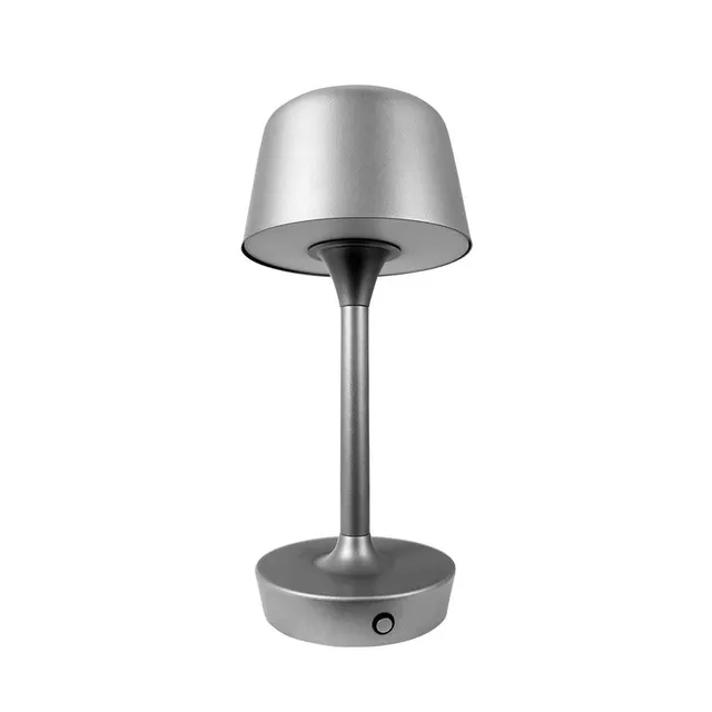 Dyberg Larsen Flow bordlampe oppladbar grå touch 3-trinn