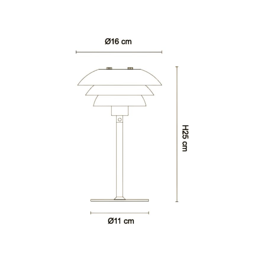 Dyberg Larsen Sixteen bordlampe grå matt