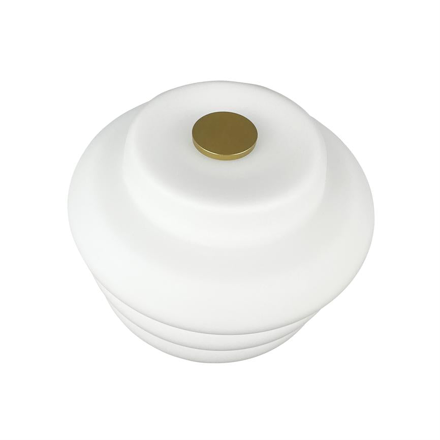 Dyberg Larsen Diva bordlampe messing opal oppladbar