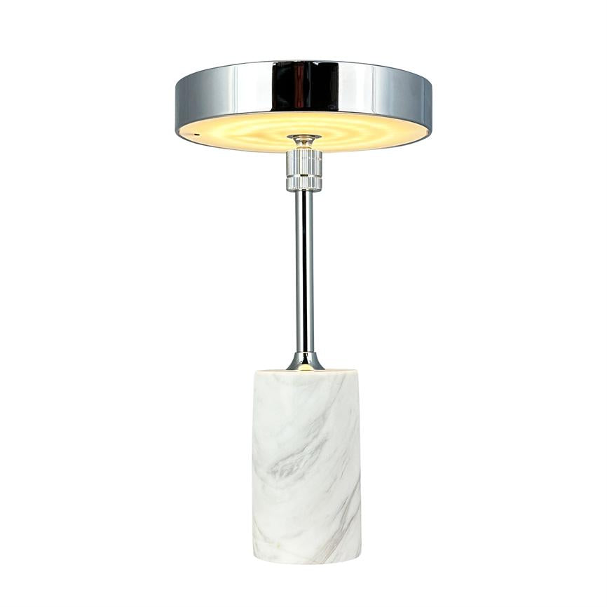 Dyberg Larsen Starlight bordlampe krom marmor LED