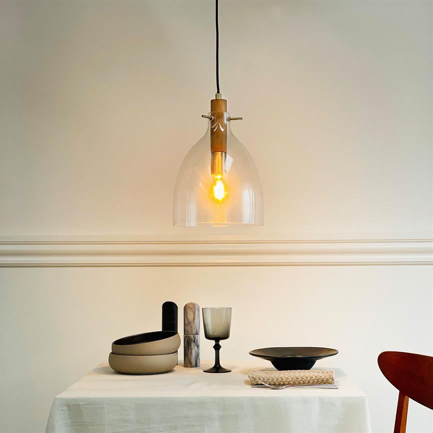 Dyberg Larsen Bistro Ø25 pendel eik messing