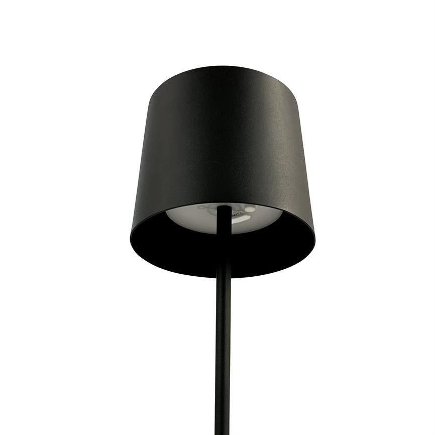 Dyberg Larsen Karl LED bordlampe sort 2 rør oppladbar