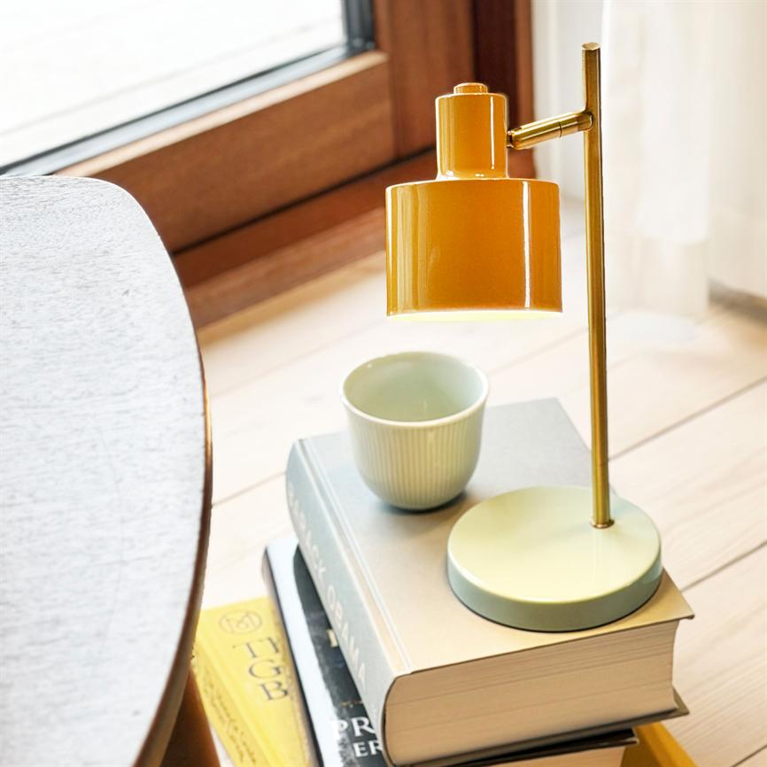 Dyberg Larsen Ocean Mini bordlampe karry turkis oppladbar