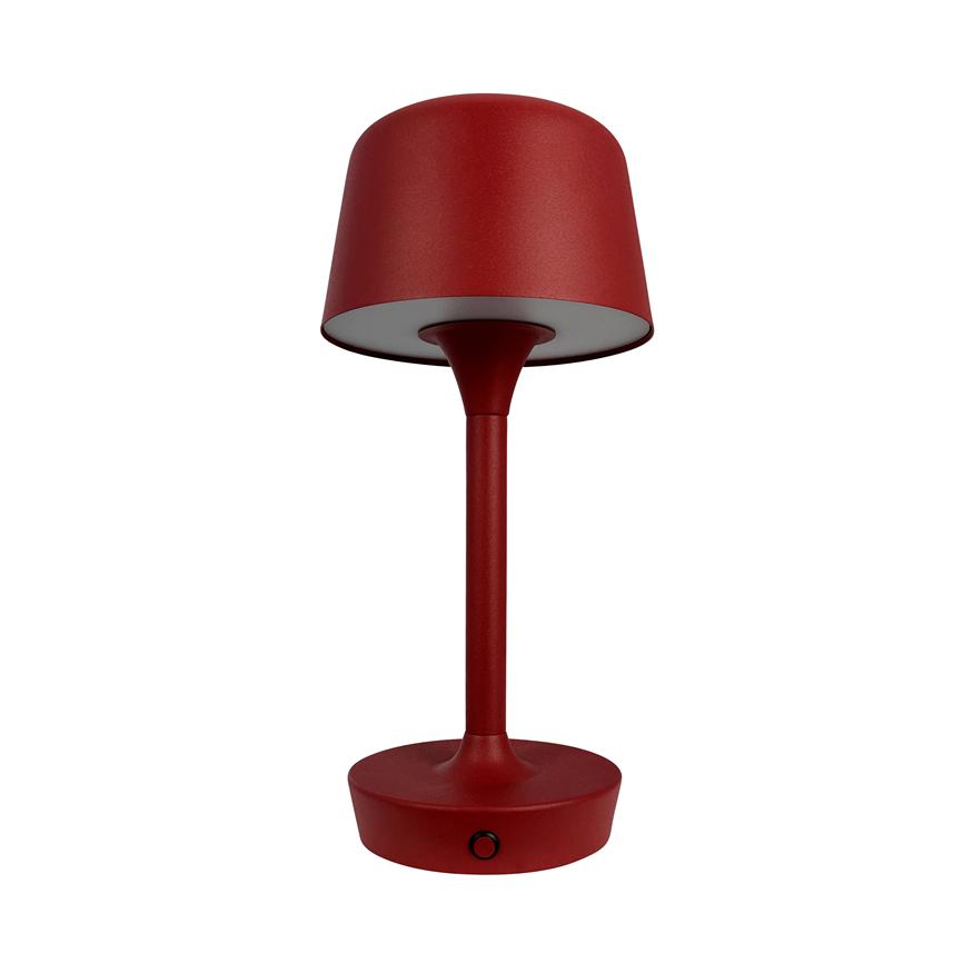 Dyberg Larsen Flow LED bordlampe mørkerød oppladbar touch