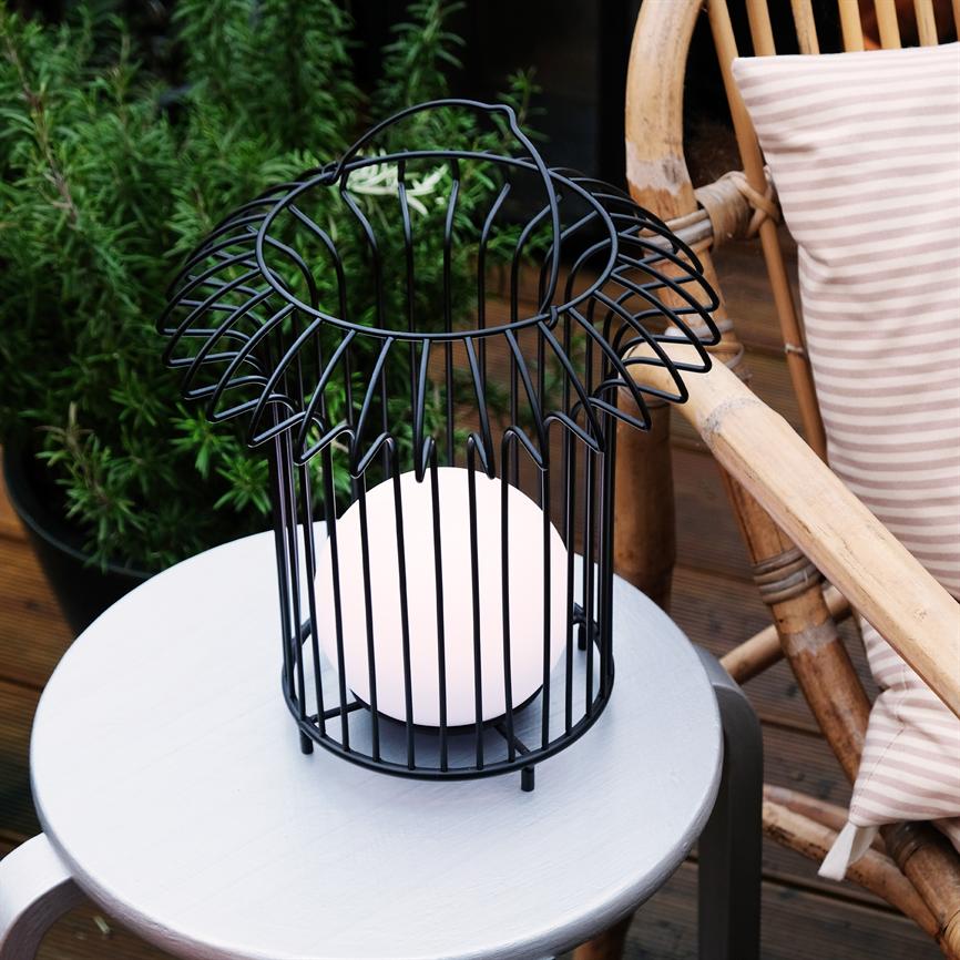 Dyberg Larsen Basket Lantern lykt svart oppladbar