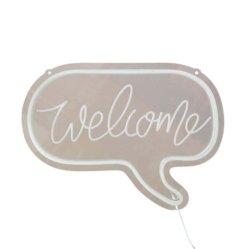 Dyberg Larsen LED Sign lysskilt Welcome varm hvit