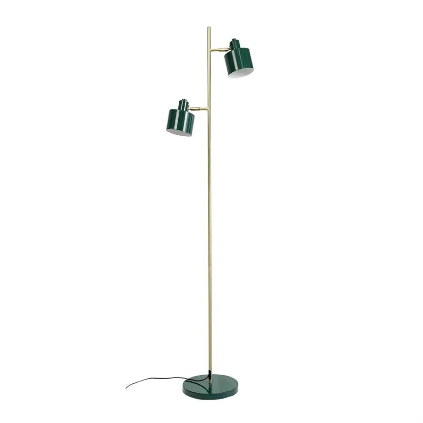 Dyberg Larsen Ocean gulvlampe mørkegrønn messing