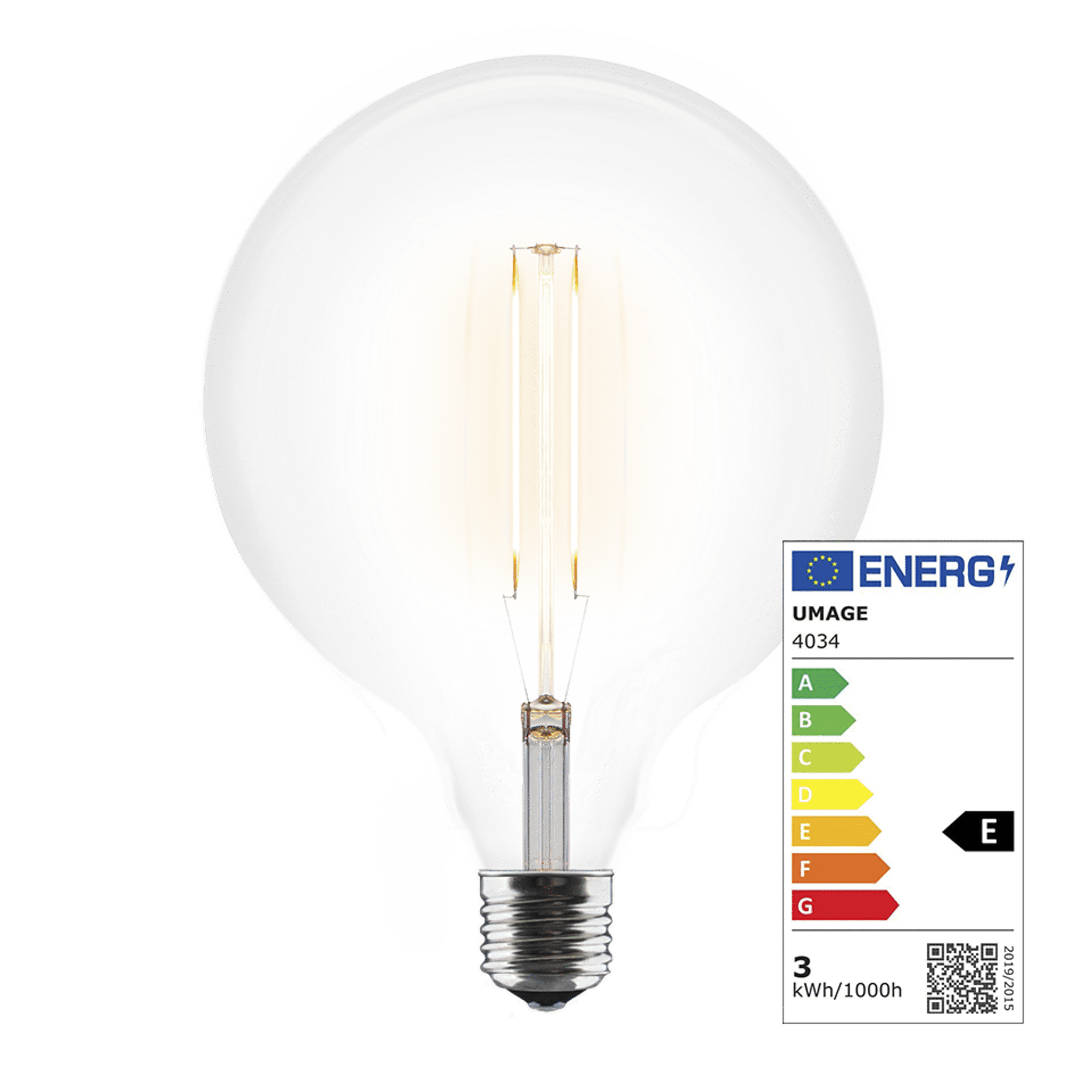 UMAGE Big Idea E27 lyspære 3W 2200K 350lm
