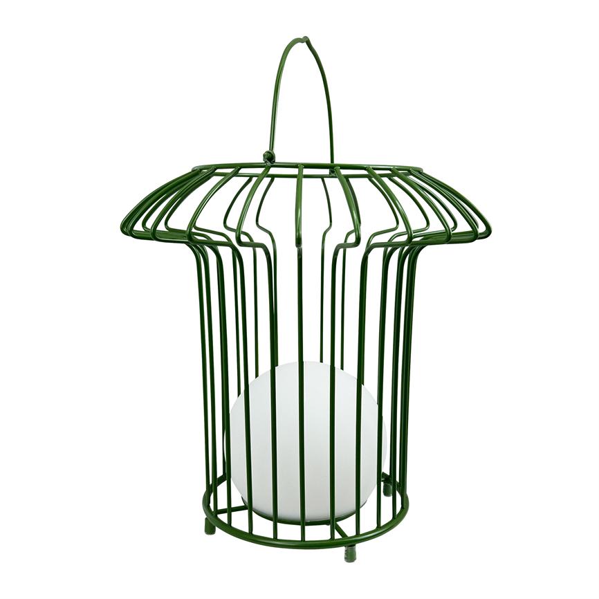 Dyberg Larsen Basket lanterne grønn oppladbar USB