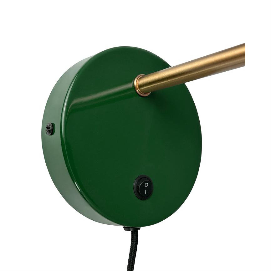 Dyberg Larsen Ocean vegglampe mørkegrønn messing
