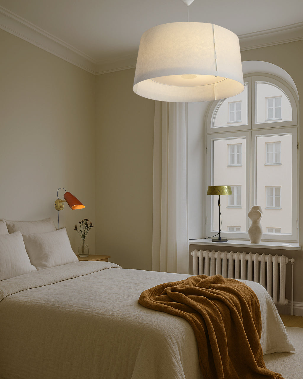 Zlamp Z pendel 80 cm taklampe hvit morbærpapir