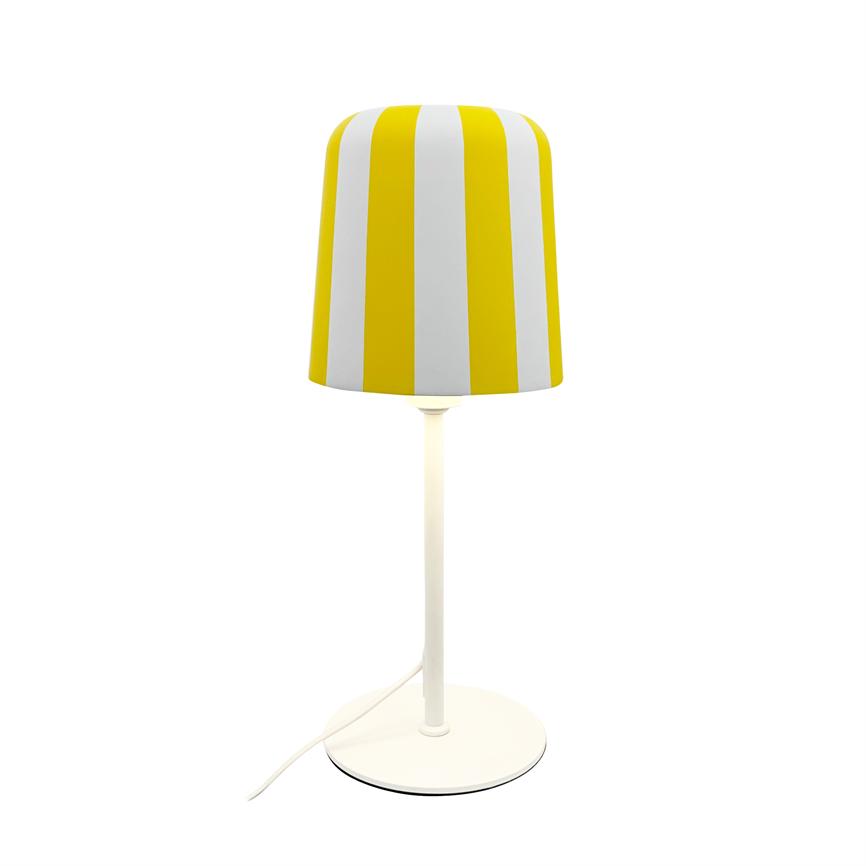 Dyberg Larsen Gry bordlampe gul stripet