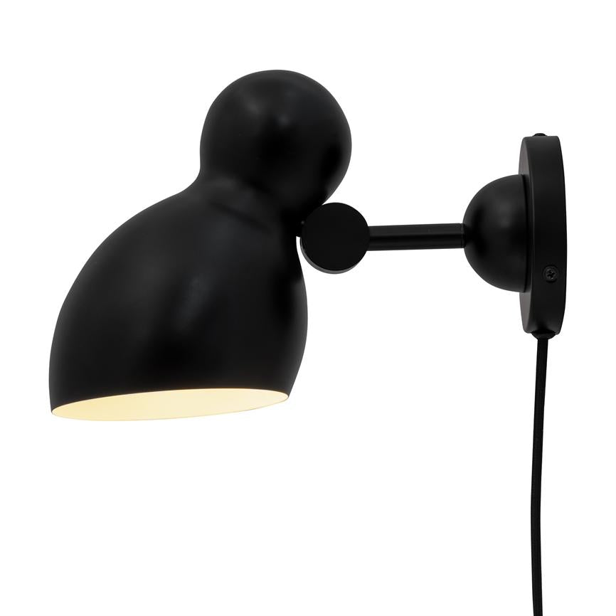 Dyberg Larsen Ludo vegglampe svart E27 vippbar