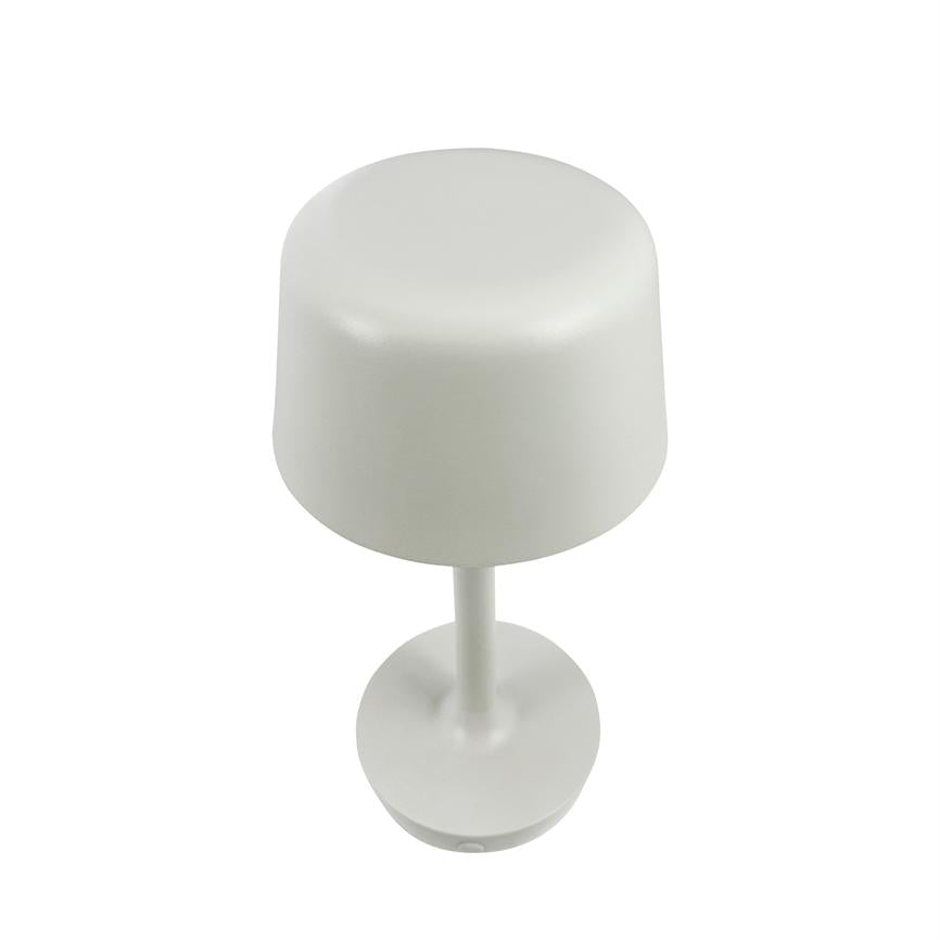 Dyberg Larsen Flow bordlampe krem oppladbar 3 trinn