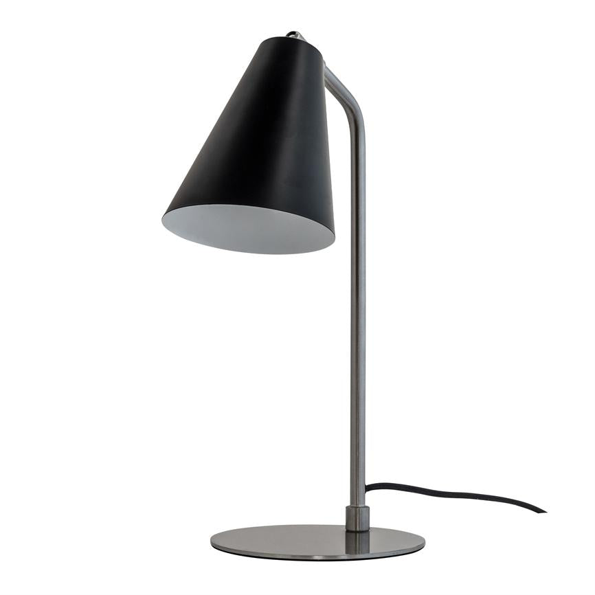 Dyberg Larsen Oswald bordlampe svart børstet stål