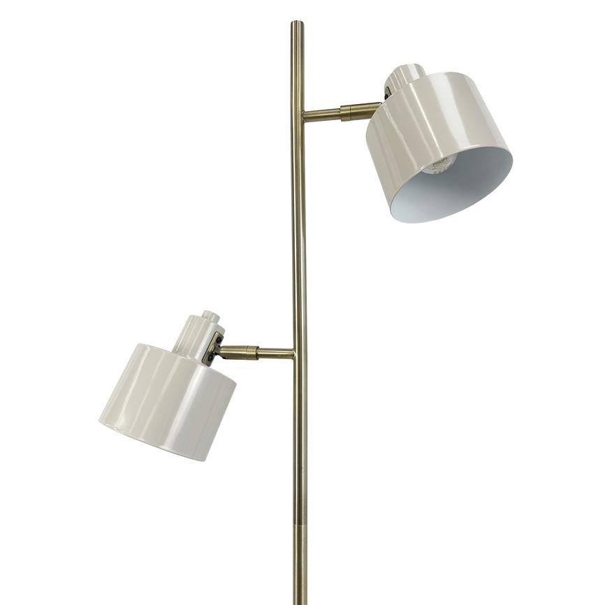 Dyberg Larsen Ocean gulvlampe beige messing retro