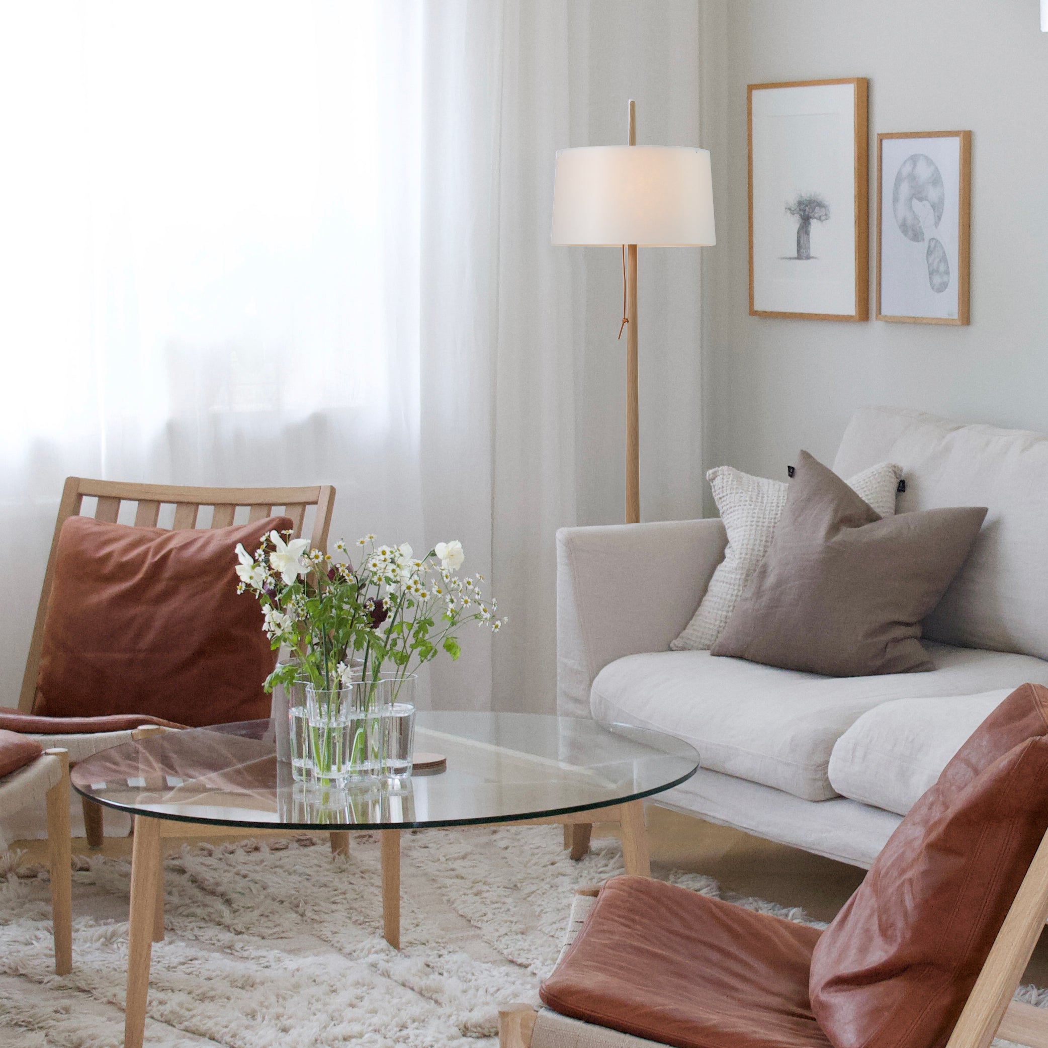 Zlamp Gadd 949-3534 gulvlampe natur eik morbærpapir