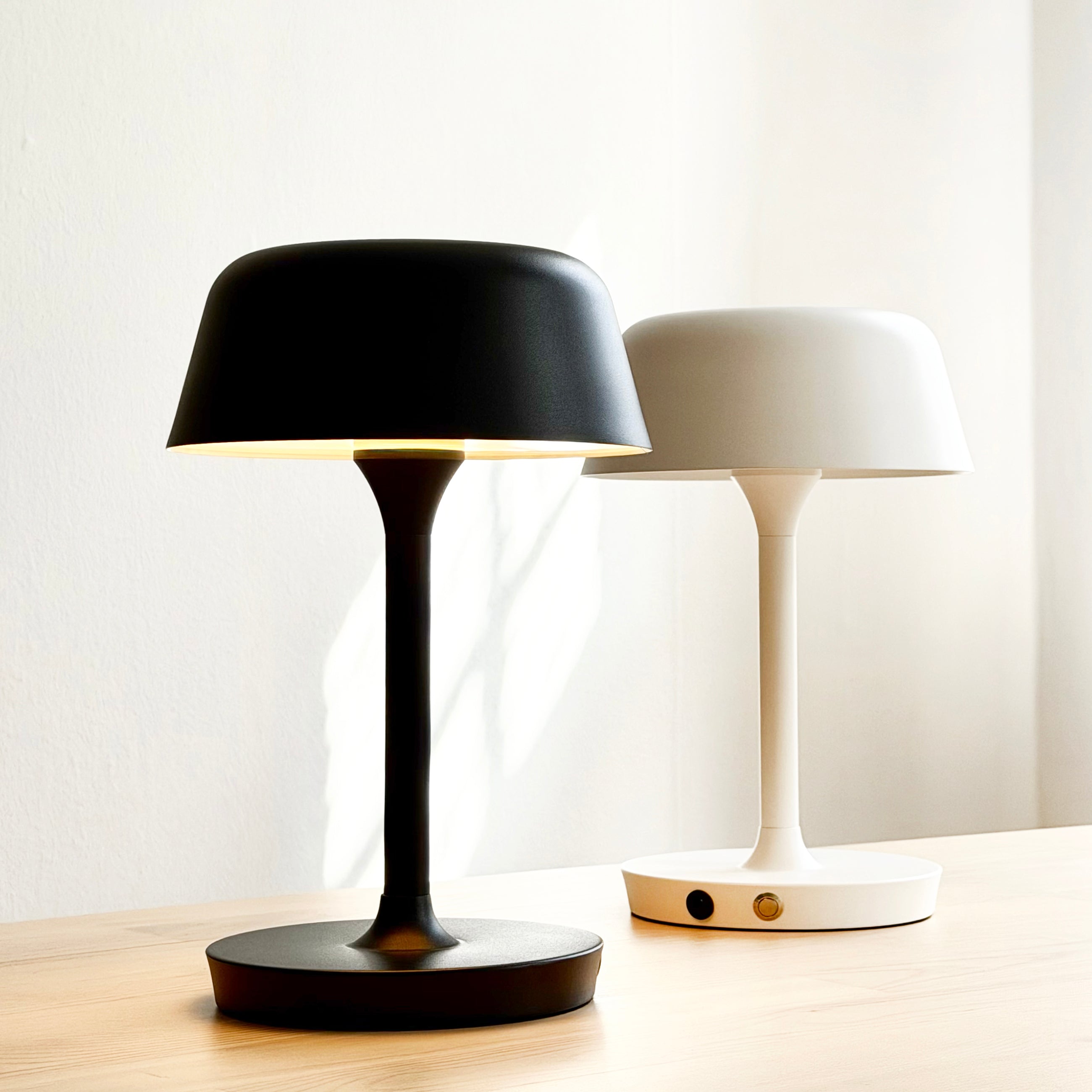 Dyberg Larsen Valencia bordlampe svart oppladbar