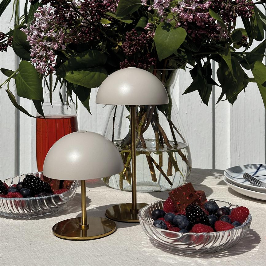 Dyberg Larsen Along bordlampe beige/messing 2-pakn mini