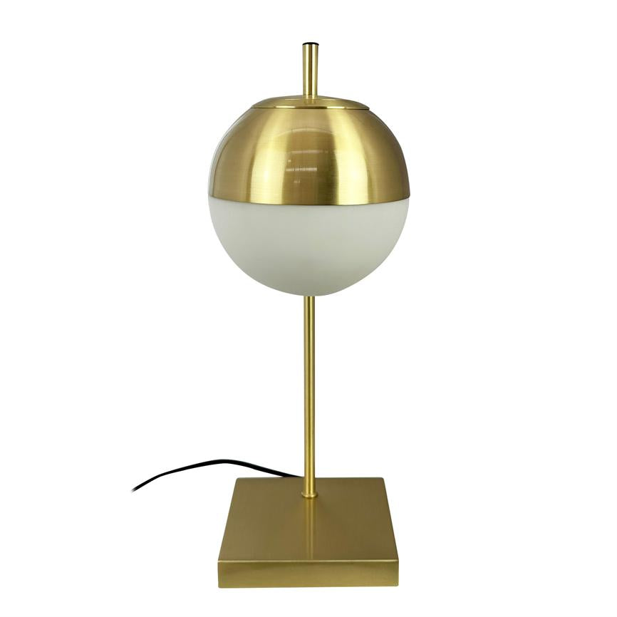 Dyberg Larsen Caen bordlampe messing/opal 45 cm