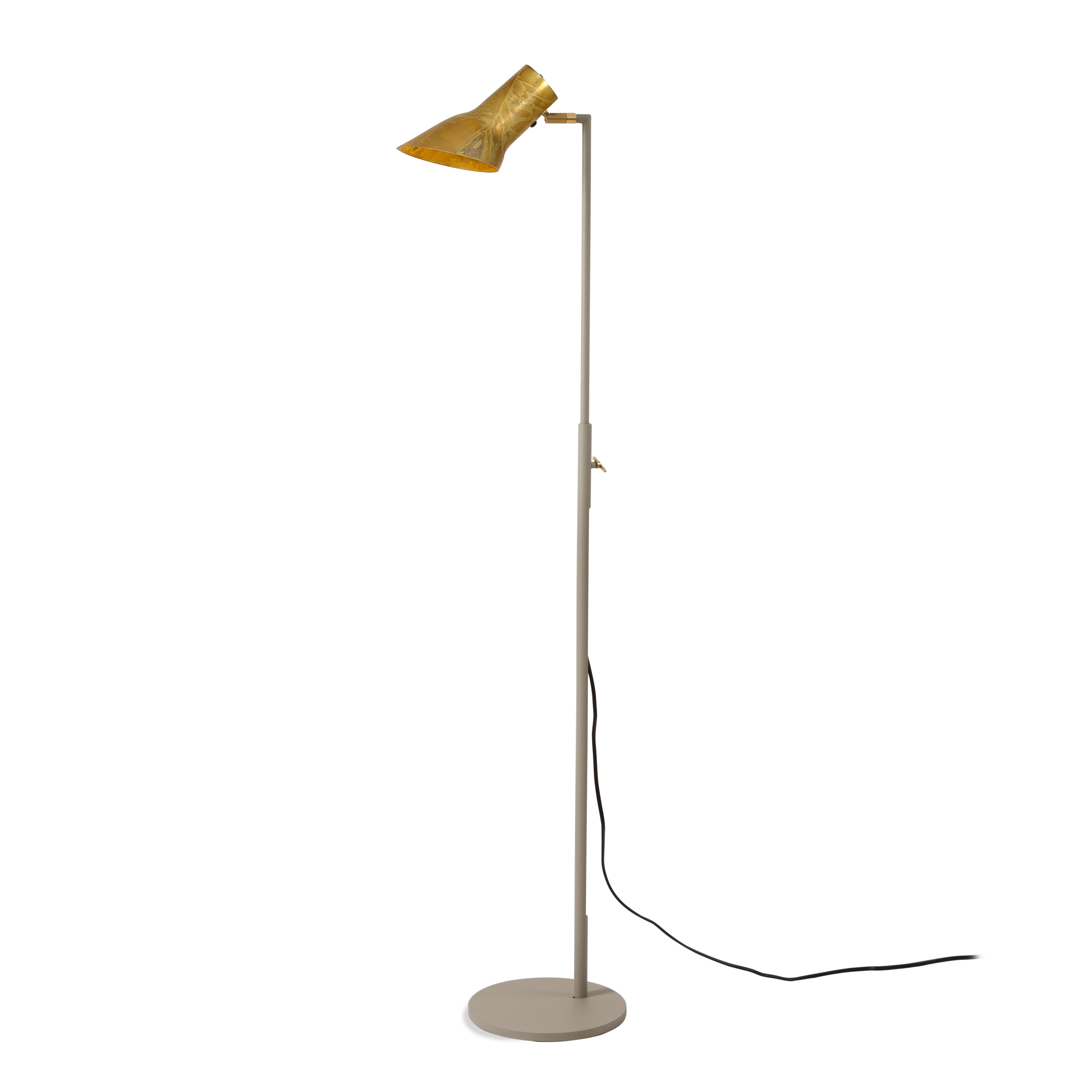Zlamp Q10 gulvlampe mørkegrå stål leselampe