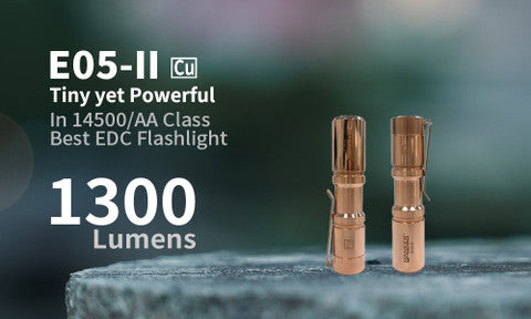 Master LED E05 II Cu lommelykt kobber 1300 lumen