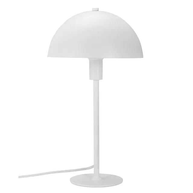 Dyberg Larsen Stockholm bordlampe hvit 38cm tekstil