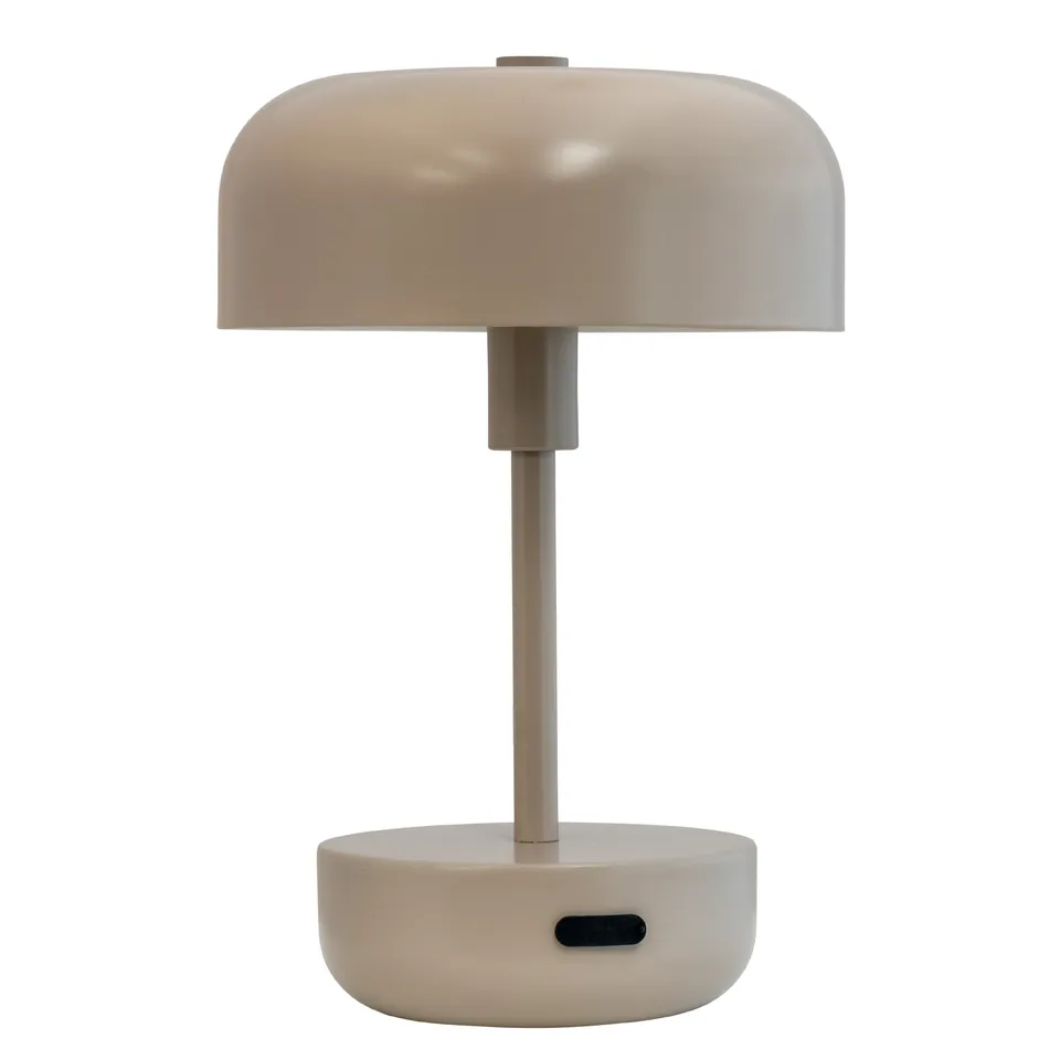 Dyberg Larsen Haipot bordlampe gråbrun oppladbar