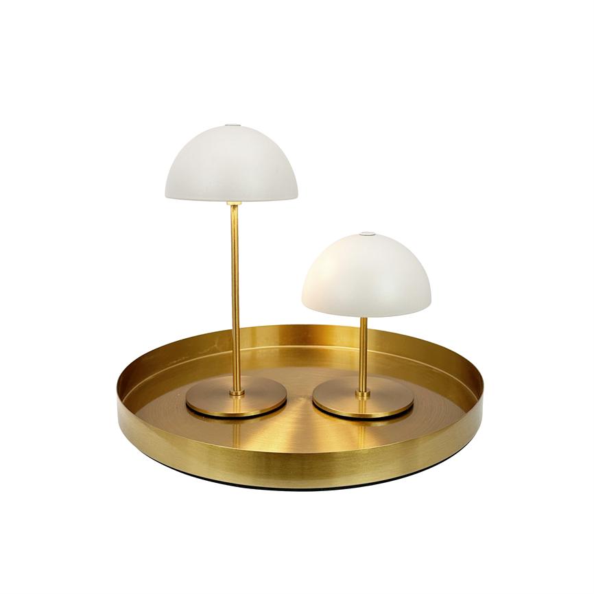 Dyberg Larsen Along Mini bordlampe beige 2-pk LED