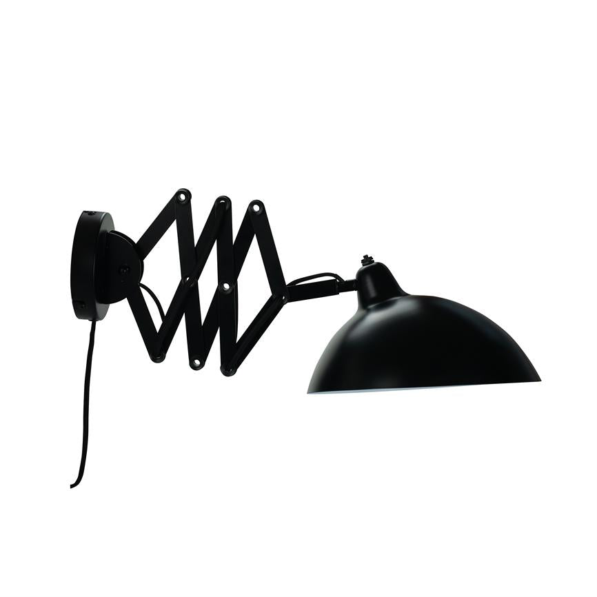 Dyberg Larsen Futura vegglampe svart med svingarm