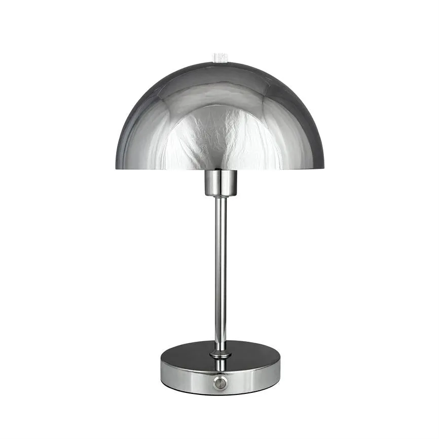 Dyberg Larsen Stockholm 2.0 bordlampe krom oppladbar