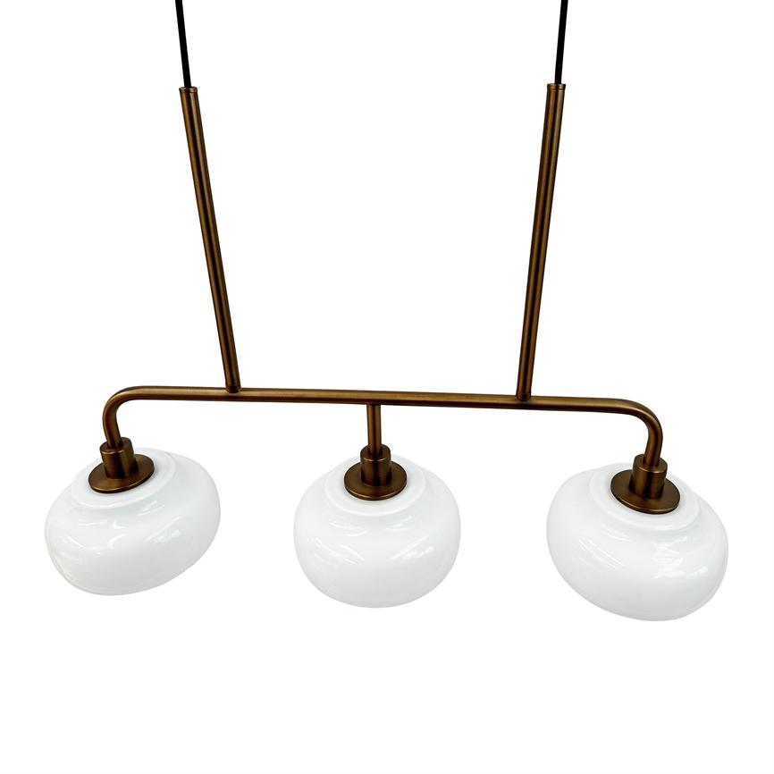 Dyberg Larsen Ossett pendel opal bronse lang 3-lys
