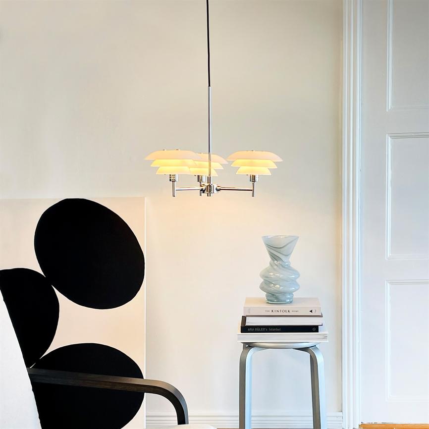 Dyberg Larsen DL20 lysekrone pendel opal 48 cm