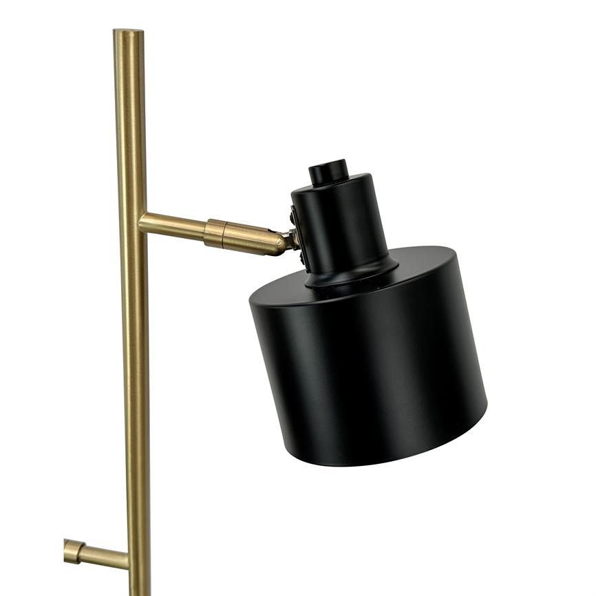 Dyberg Larsen Ocean gulvlampe svart messing E14 retro
