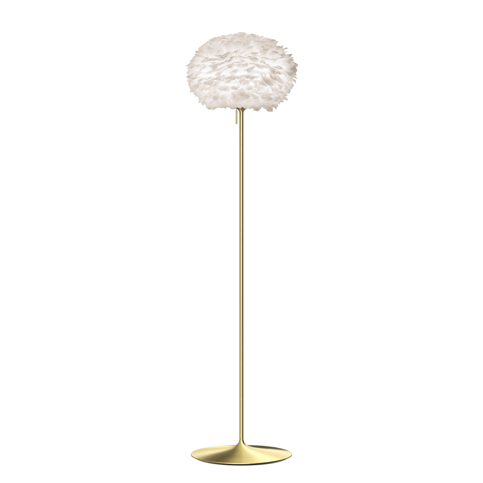 UMAGE Eos medium gulvlampe Santé fjærskjerm