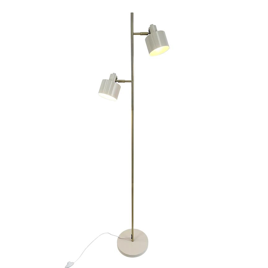 Dyberg Larsen Ocean gulvlampe beige messing