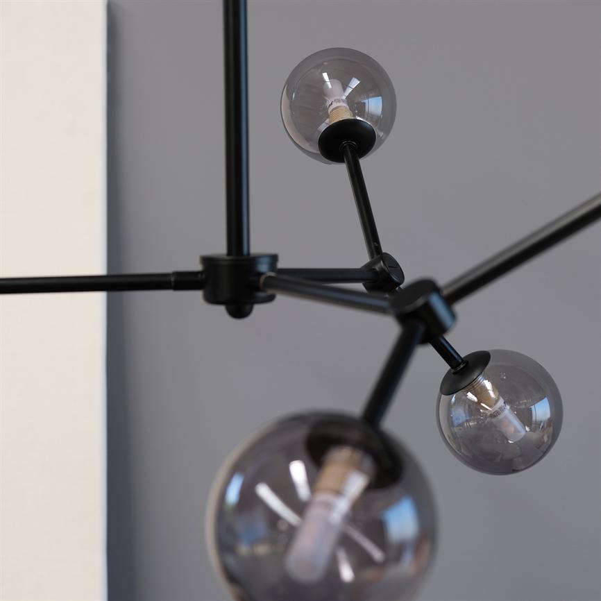 Dyberg Larsen Space lysekrone smoky 6-armet