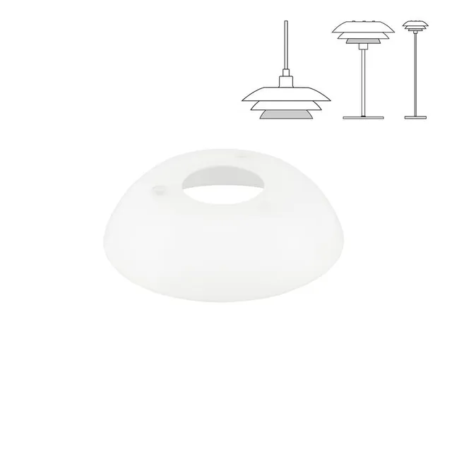 Dyberg Larsen DL20 reserveglass liten skjerm opal
