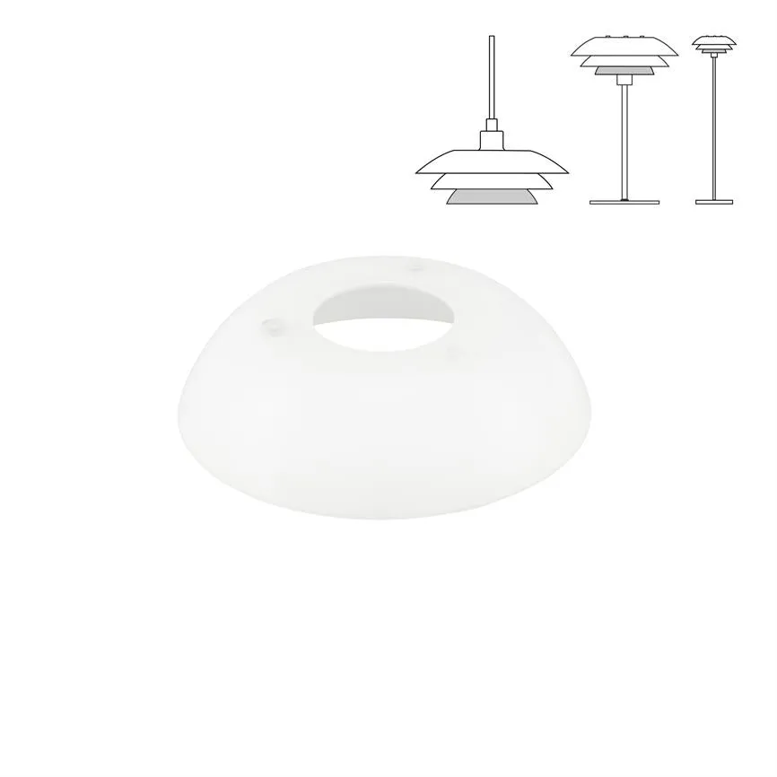 Dyberg Larsen DL20 reserveglass liten skjerm opal