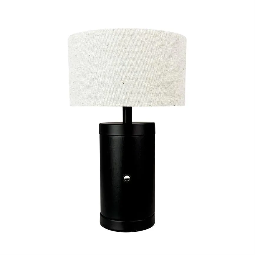 Dyberg Larsen Mellow bordlampe sort natur LED